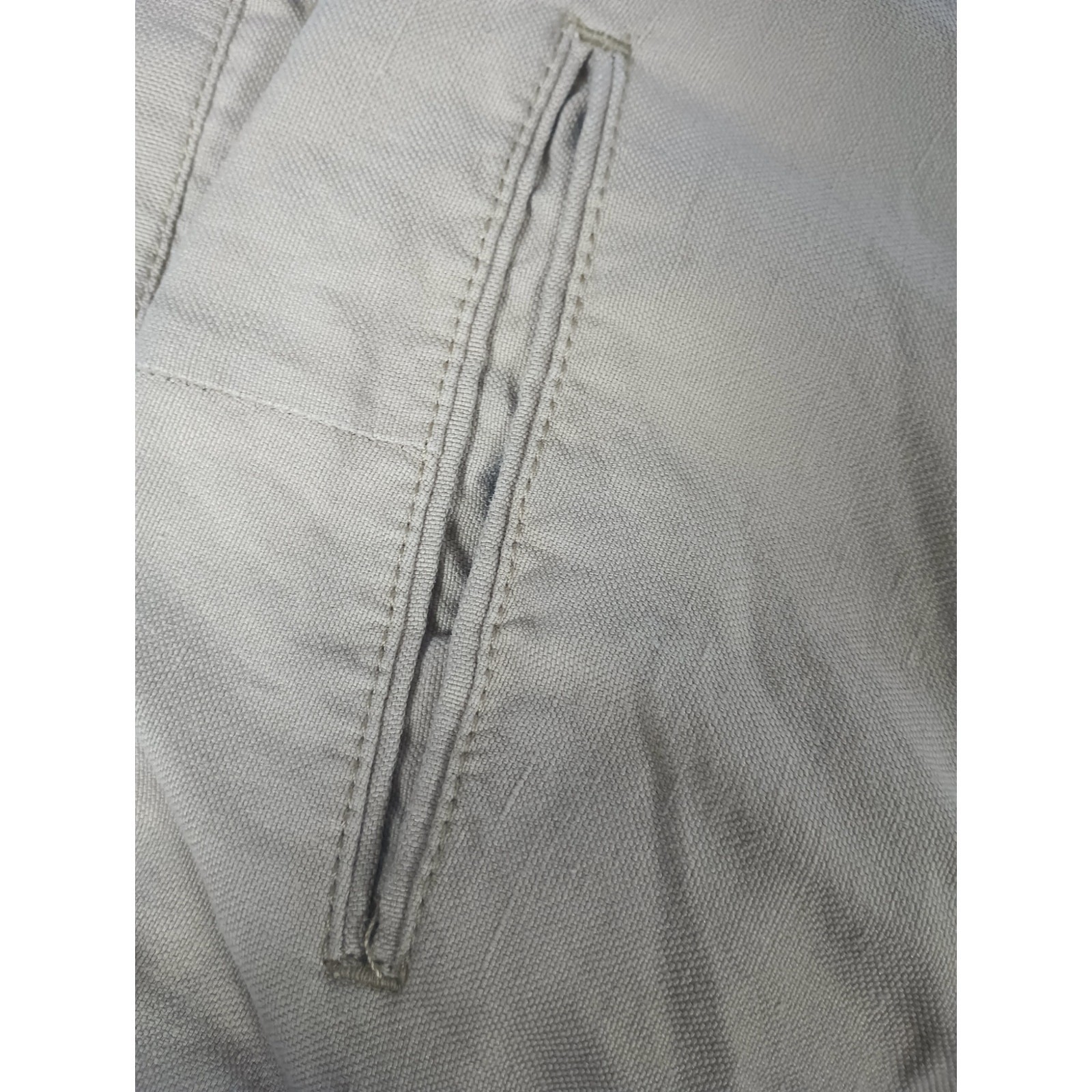 Tommy Bahama Men’s Linen Silk Blend Pants Khaki Flat Front 34×32 (Tagged 32×34)