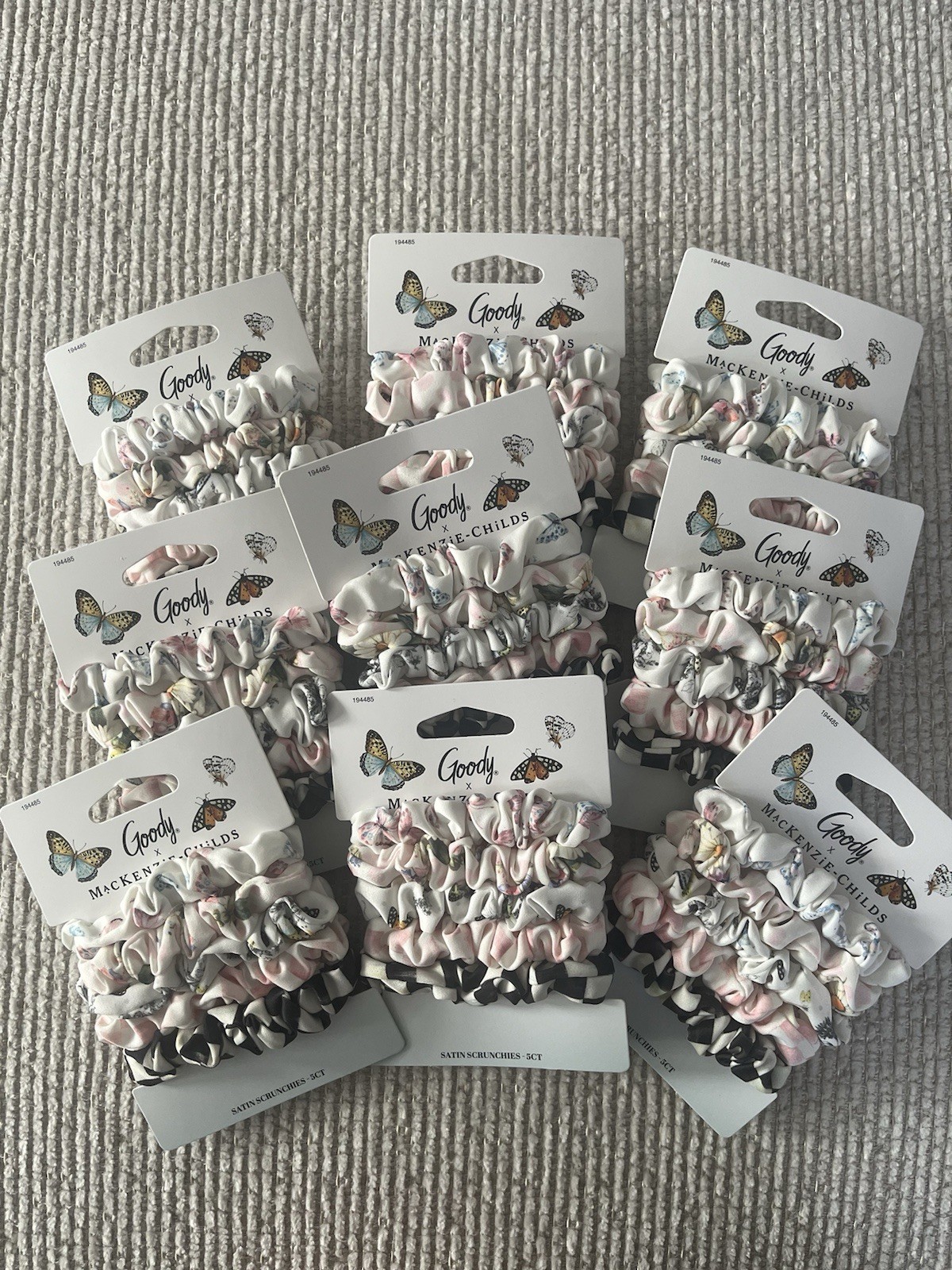 MacKenzie Childs x Goody Target – Satin Scrunchies Hair Ties Pack 5 count