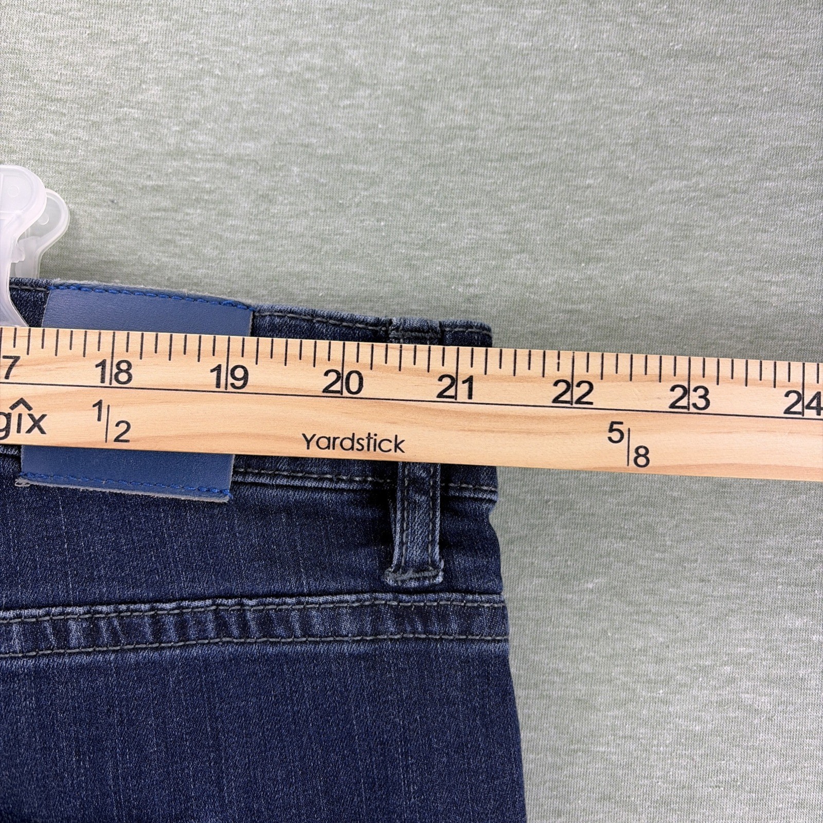 Mugsy Fultons Straight Fit Jeans Mens Size 44×30 Blue Dark Wash Denim Stretch