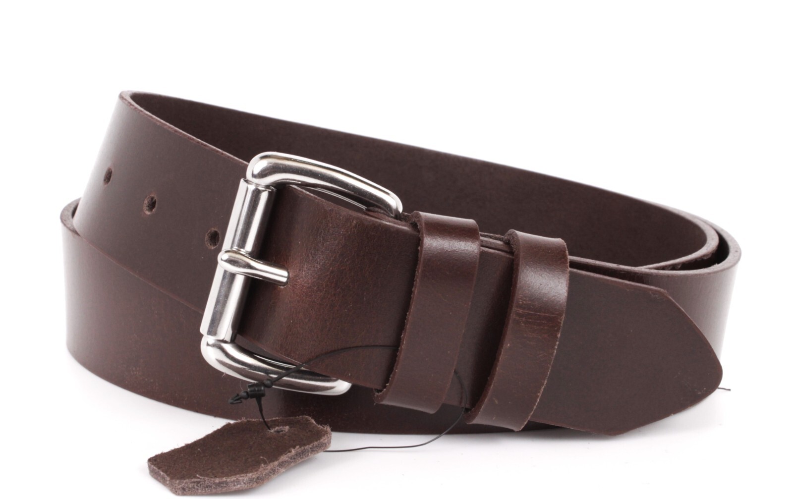 Men’s Genuine Buffalo FULL GRAIN Leather Belt 1.5” wide Amish Handmade in USA