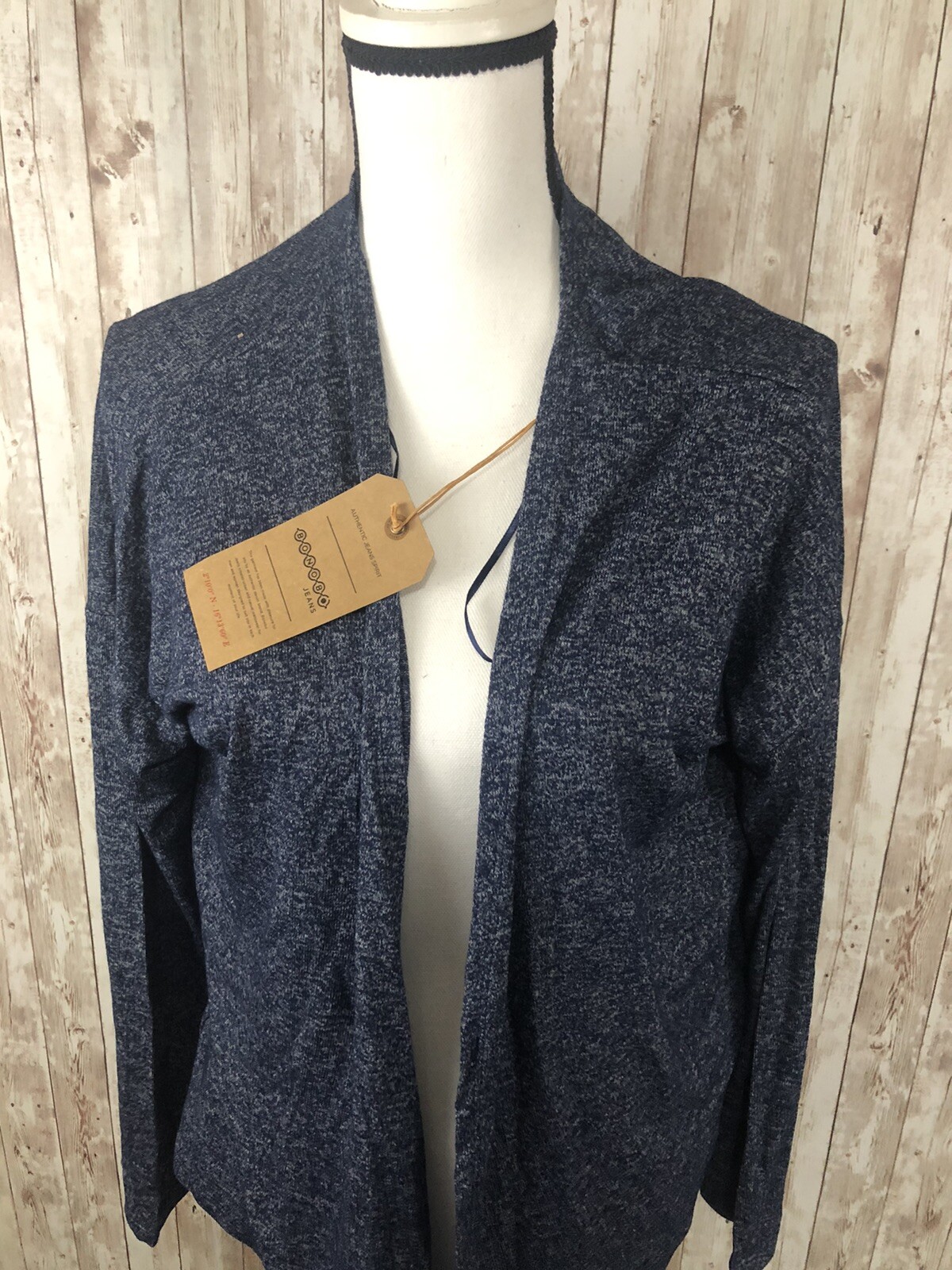 Bonobo Cardigan Womens Extra Large Sweater Open Front Blue Pullover N125