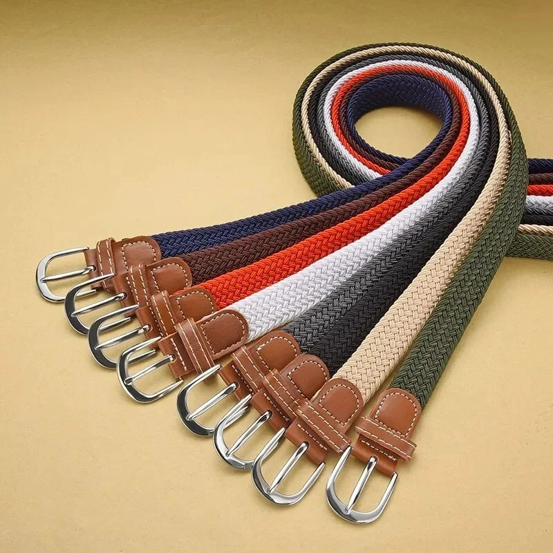 Elastic Fabric Braided Belt,Enduring Stretch Woven Belt for Unisex Men/Women/Jun