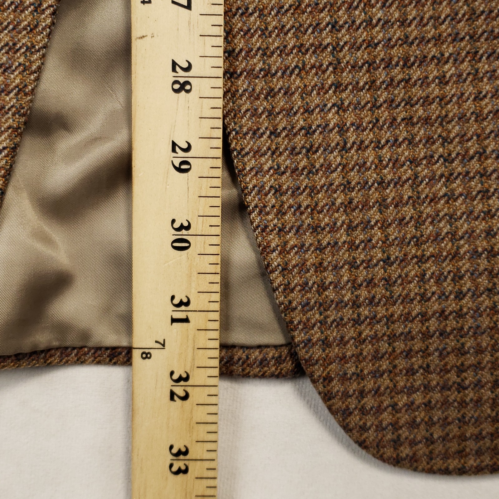 Mancillas Vintage Tweed Blazer Mens Size 44L Slim Houndstooth Wool Two Button