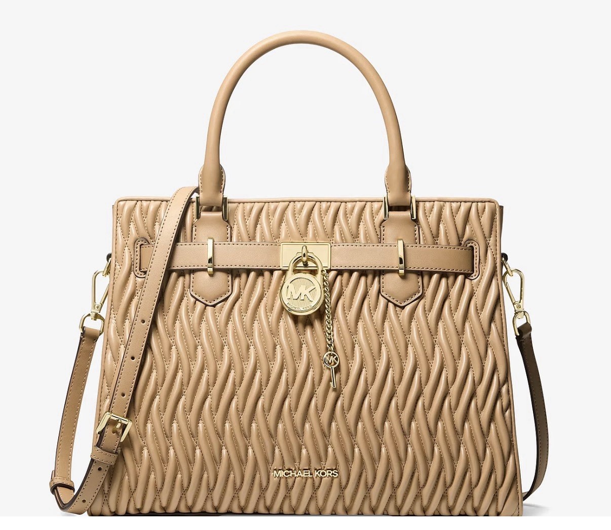 Michael Kors Hamilton Medium Matelassé Satchel NWT