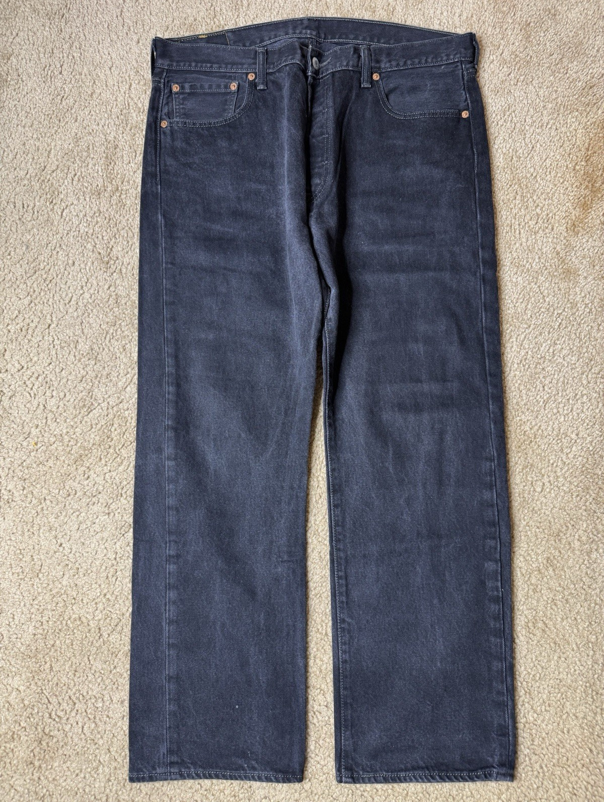 Levi’s Men’s Straight Jeans Black Dark Wash Denim Cotton, Button Fly, 5-Pocket