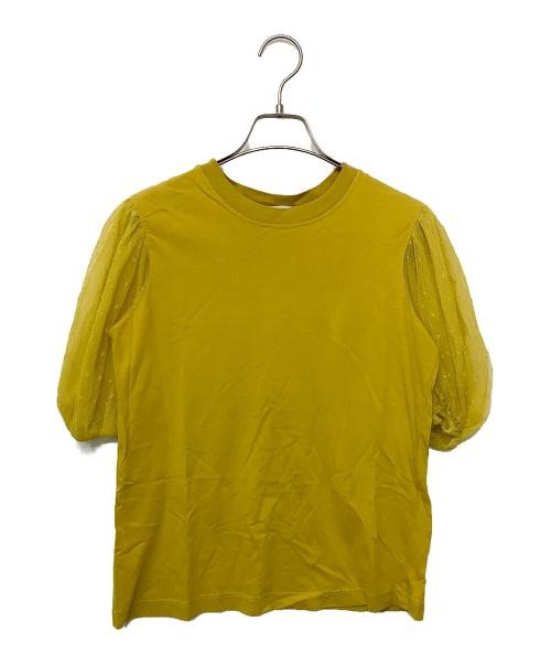 Red Valentino Ruffle Lace Sweatshirt XS Yellow Cotton Nylon Ladies Top