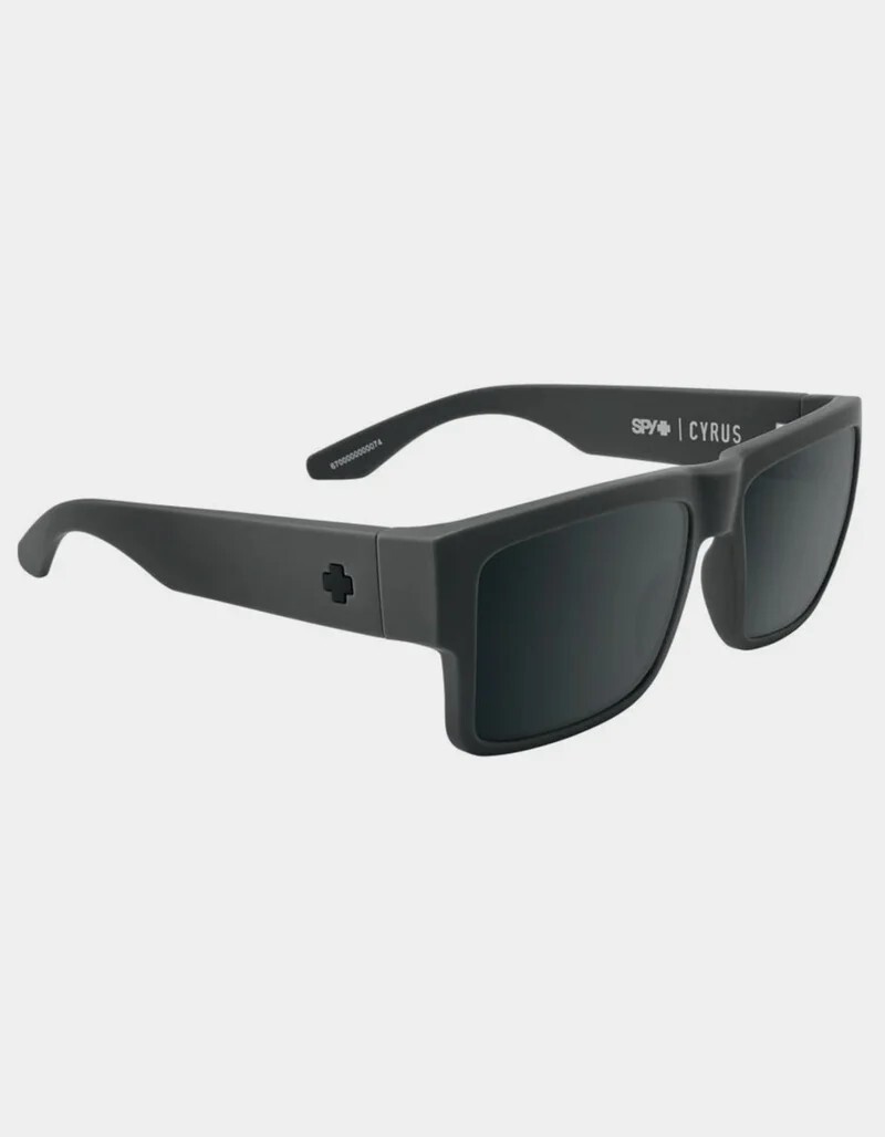 Polarized Spy Cyrus Sunglasses Soft Matte Black Frame Smoke Tint Polarized Lens