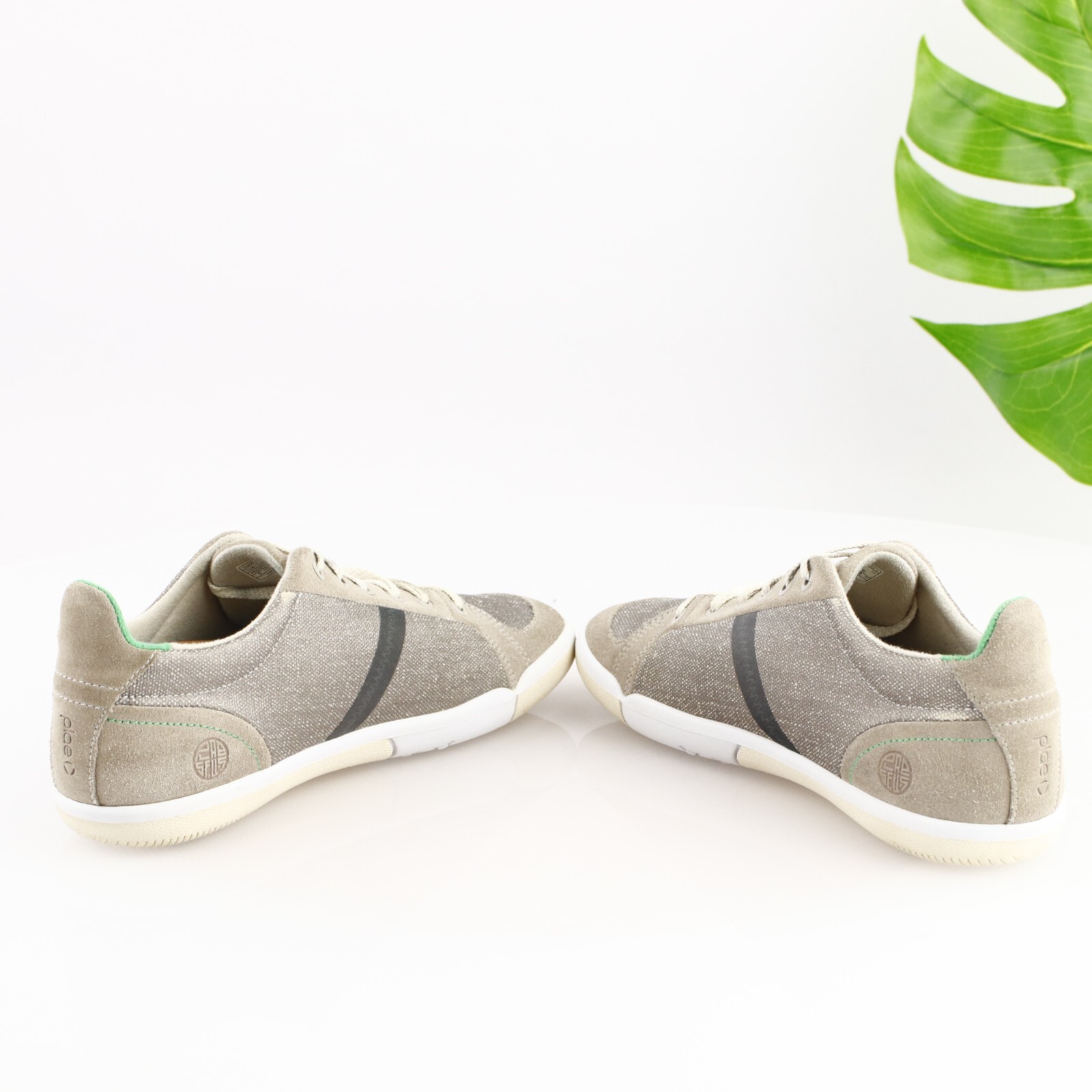 Plae Womens Prospect Sneaker Size 7.5 Stone Gray Lace Up Walking Everyday Shoe