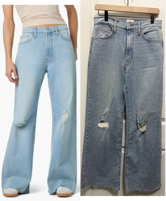 Hudson Jolene Jeans 26 Kate High Rise Wide Leg Distressed 32″ Inseam NWT $245