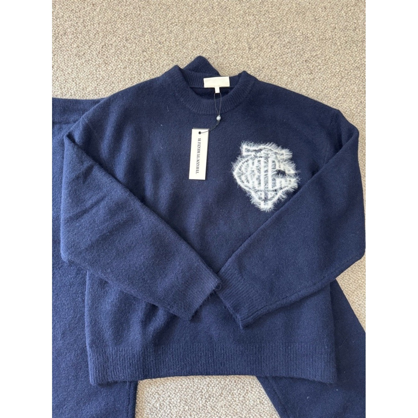 New! The Couture Club Set Size XL Fluffy Knit Crew and Joggers