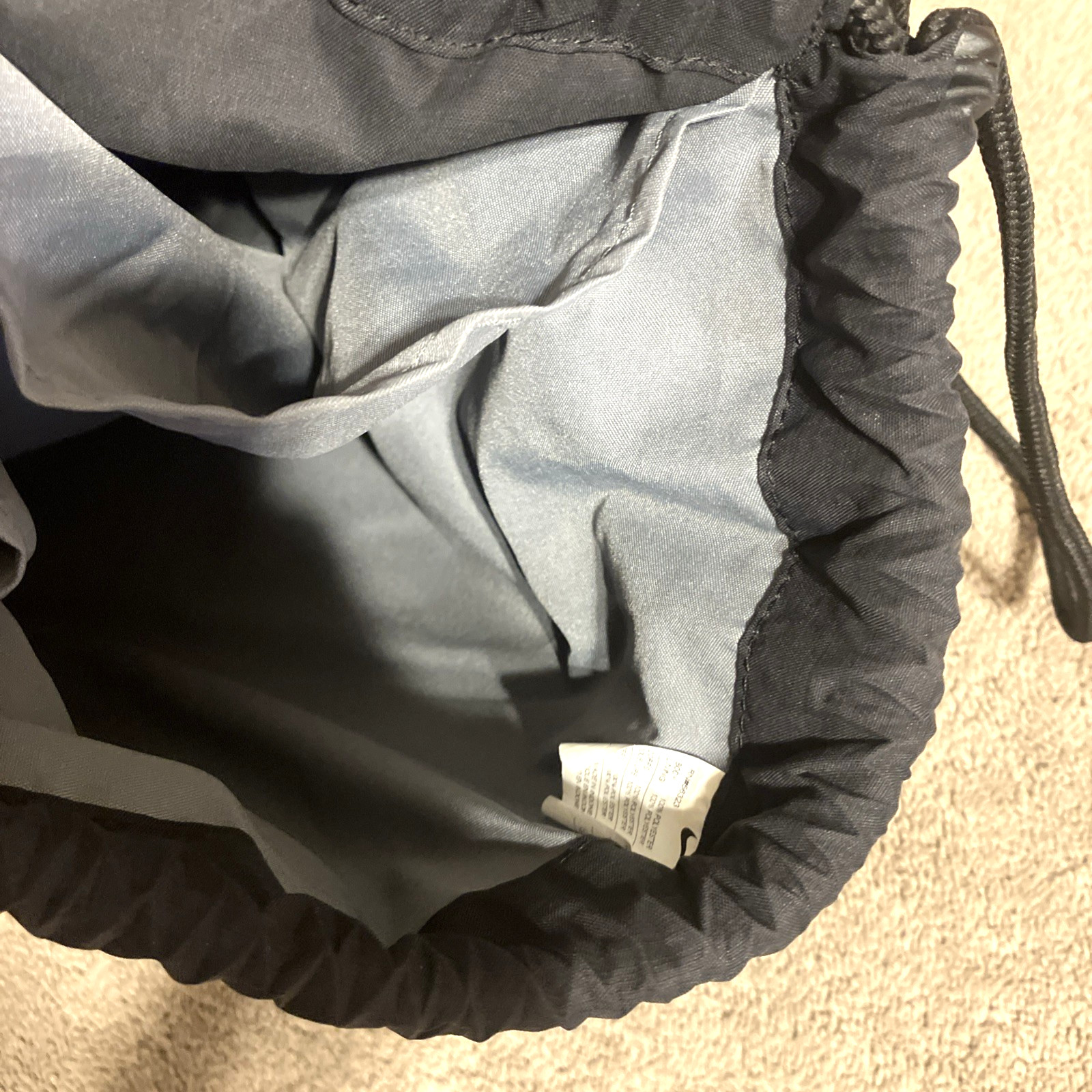 Nike Brasilia Training Black Gymsack Bag Inside Pocket Side Zipper | BA5338