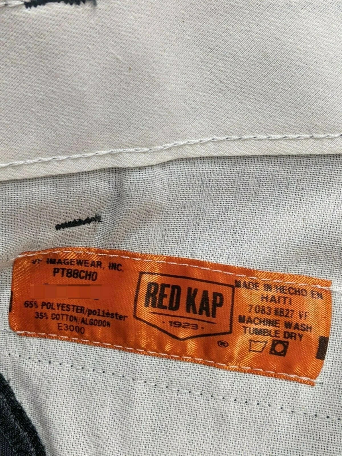 NEW Red Kap Cap PT88 SIZE 40 UNHEMMED 37″ CHARCOAL CARGO INDUSTRIAL PANT