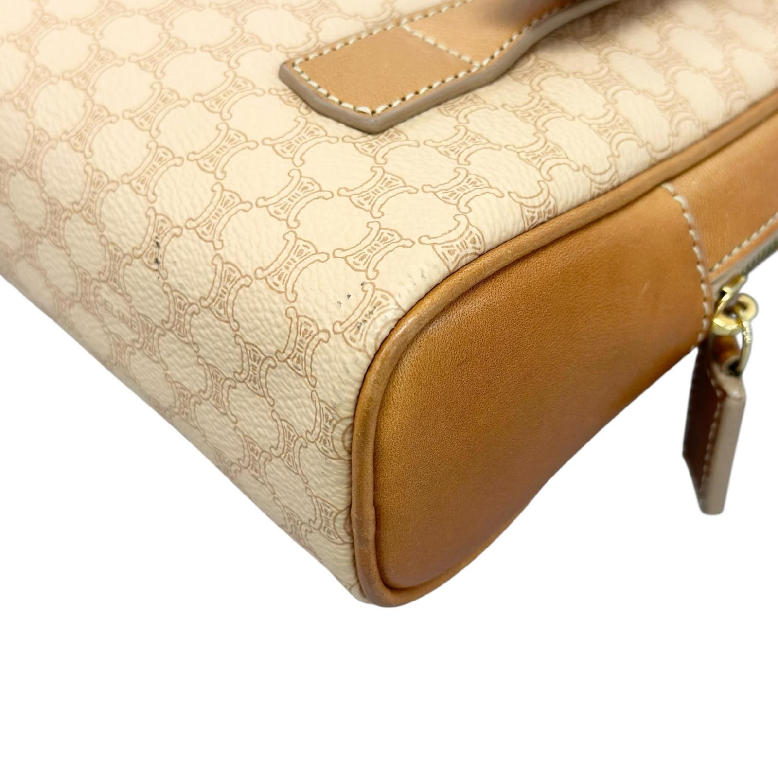 CELINE Macadam Backpack Â· Daypack PVC/leather beige brown vintage Women