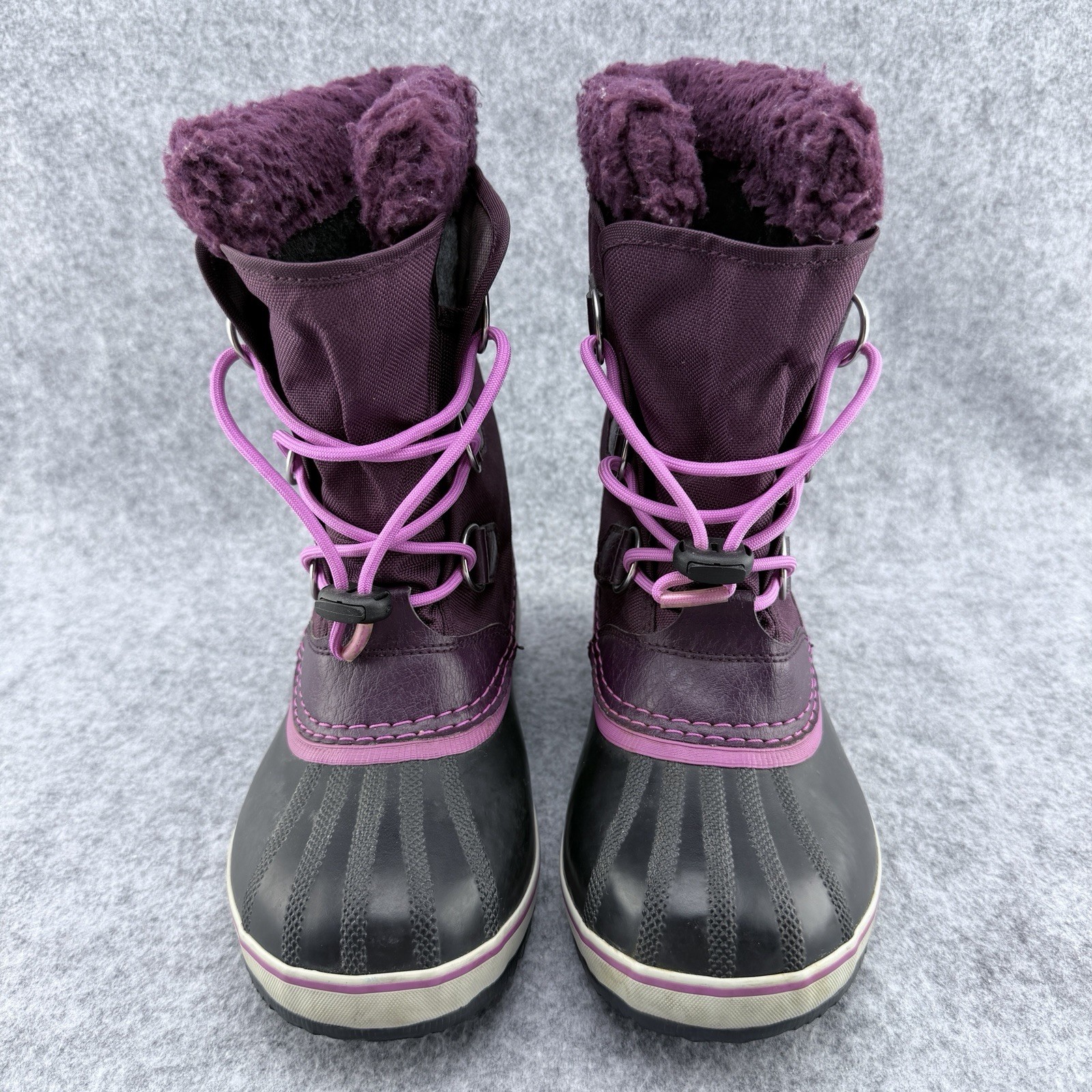Sorel Waterproof Faux Fur Adjustable Lined Boot Women’s Size 5 Purple NY1879-562