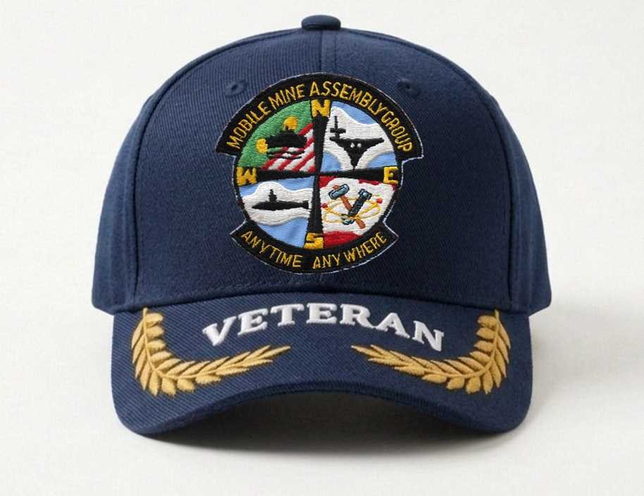 Customized Name Embroidered Hat Momag – Mobile Mine Assembly Group, Veteran Cap