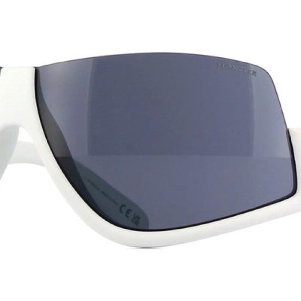 MONCLER Vyzer ML0269 21C UNISEX SEMI RIM SUNGLASSES WHITE PRE-OWNED EXCELLENT