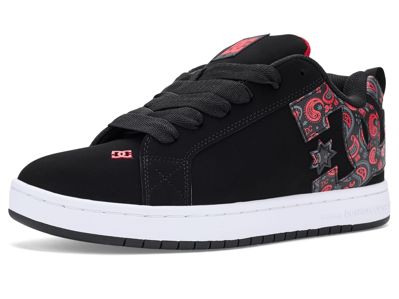 DC SHOES COURT GRAFFIK BK/GY/RD PRT (MENS) BLACK/GREY/RED