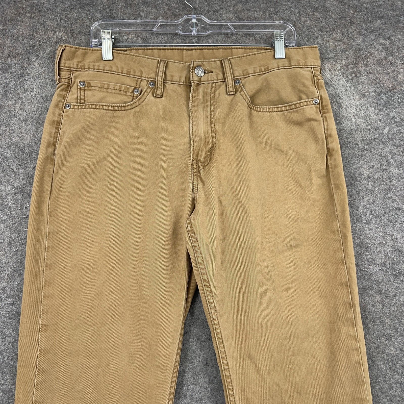 Levis 514 Jeans Mens 34×30 Beige Denim Straight Leg 100% Cotton Pants Casual