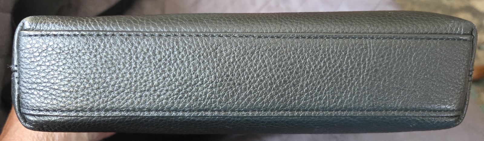 COACH 4011 HOUSTON MEN’S FLIGHT BAG-BLACK PEBBLE LEATHER GUNMETAL HARDWARE- MINT