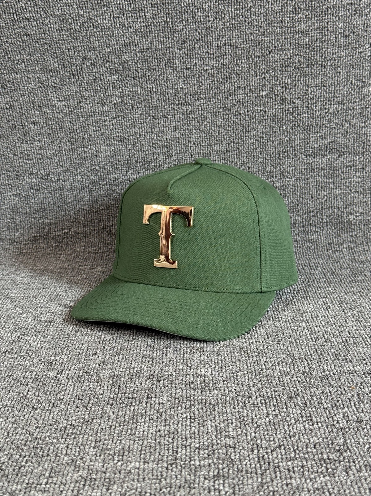 Mitchell & Ness Texas Rangers Snapback Olive Green Flat Brim Hat