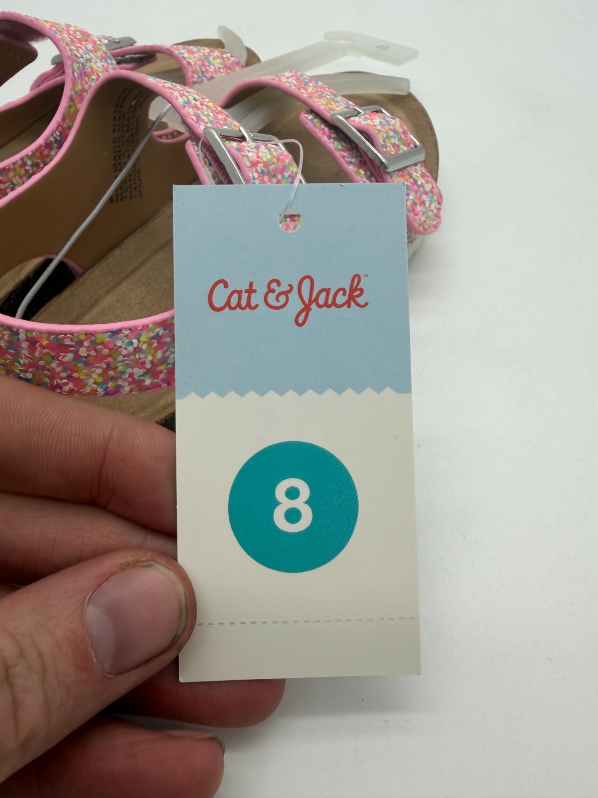 Pink Toddler Reagan Footbed Sandals Multicolor – Cat & Jack – NEW – CHOOSE SIZE
