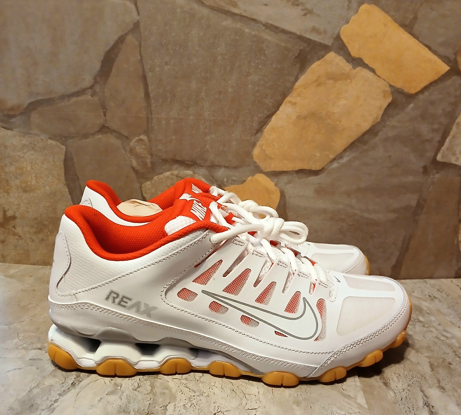 Nike Reax 8 TR Mesh NEW Men’s SIZE 8.5 Shoes WHITE Wolf Grey 621716-103 Training