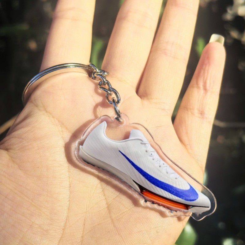 Running Shoe Keychain Track Spikes Gift for Sprinters Midfield Runners Sports