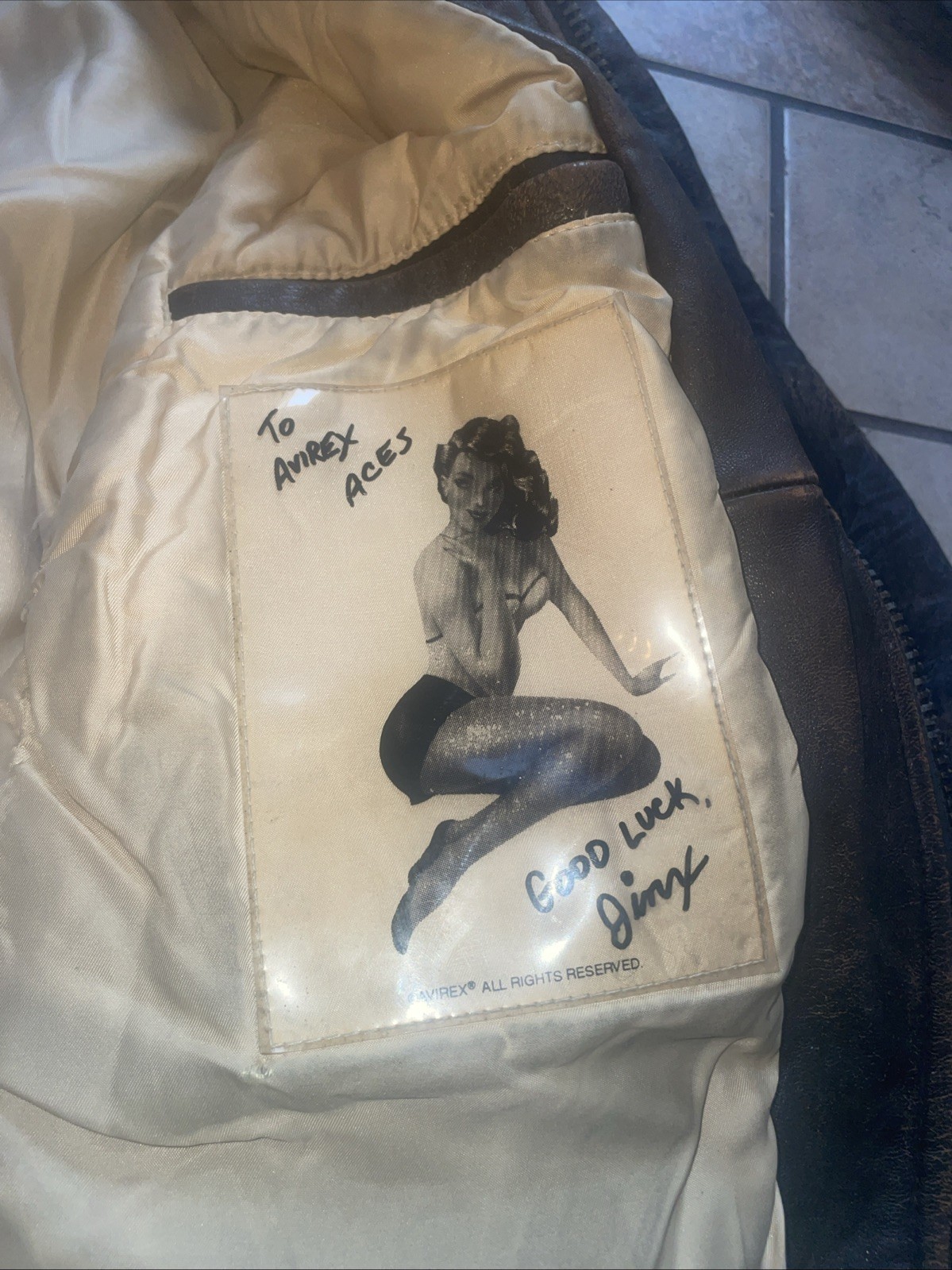 Vintage AVIREX Leather Flight Jacket Type G1 (Size M) As Is Photo Inside