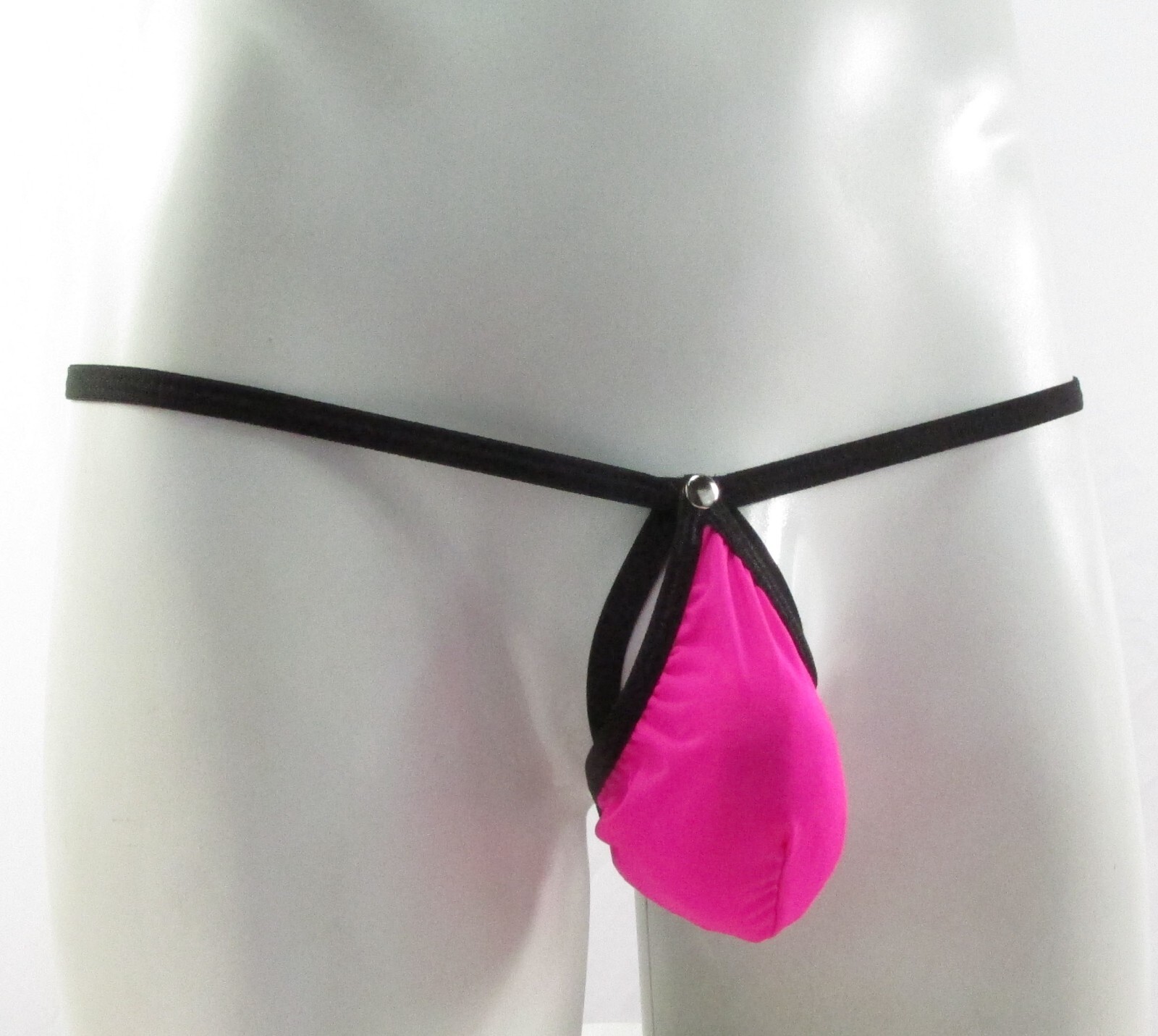 K226 G2262 Mens Sexy String Thong Pouch Snap Closure Open Soft Smooth Silky