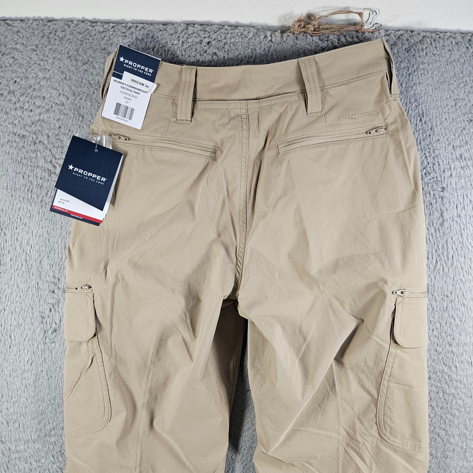 NEW Propper Lightweight Tactical Pants Women Khaki Size 2 Inseam 34