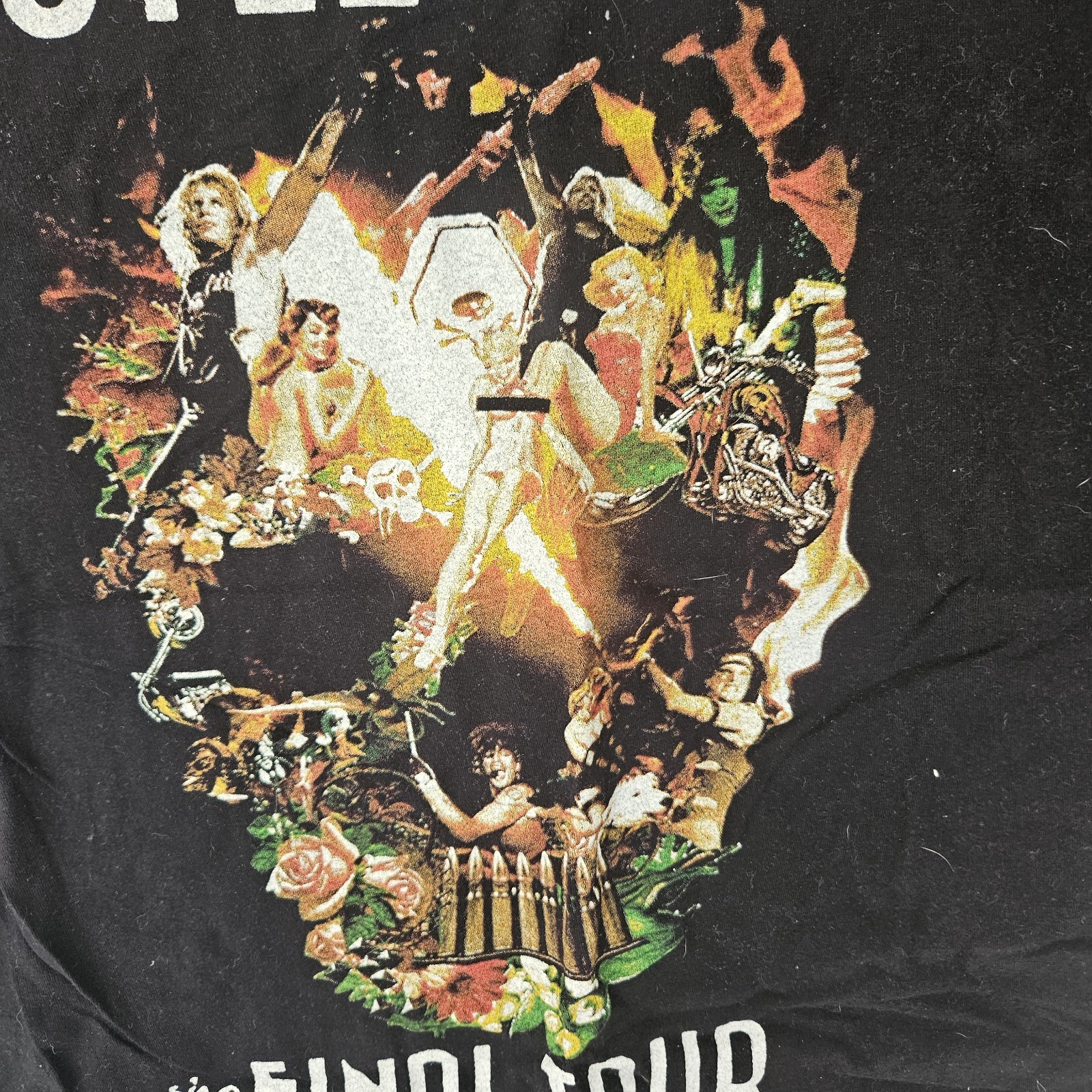 Motley Crue 2015 The Final Tour Double Sided Graphic T-Shirt Men’s Size L
