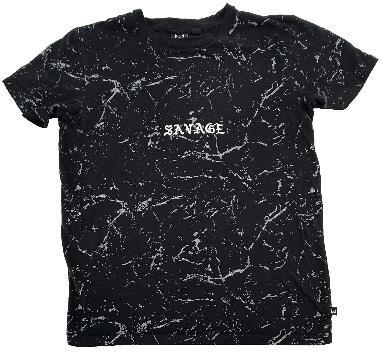 WXYZ Savage Graphic T Shirt Mens Medium Black Splatter Streetwear Tee