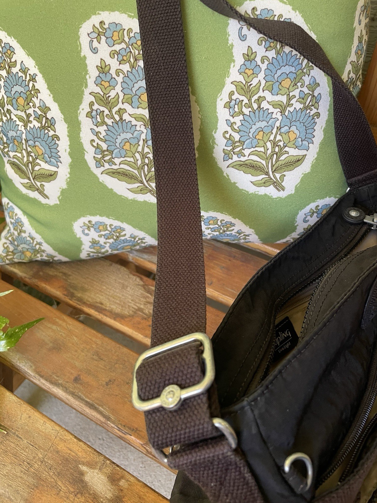 Kipling Angie Black, Nylon Crossbody Bag