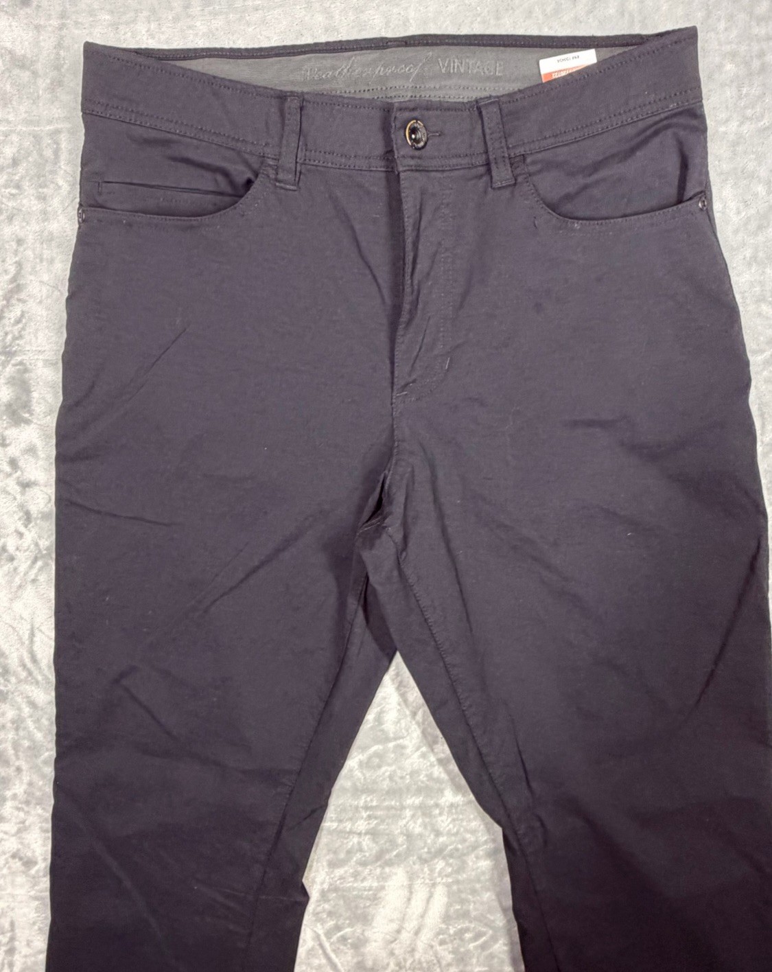 Weatherproof Vintage Men’s Black Slim Straight Stretch Pants 34W