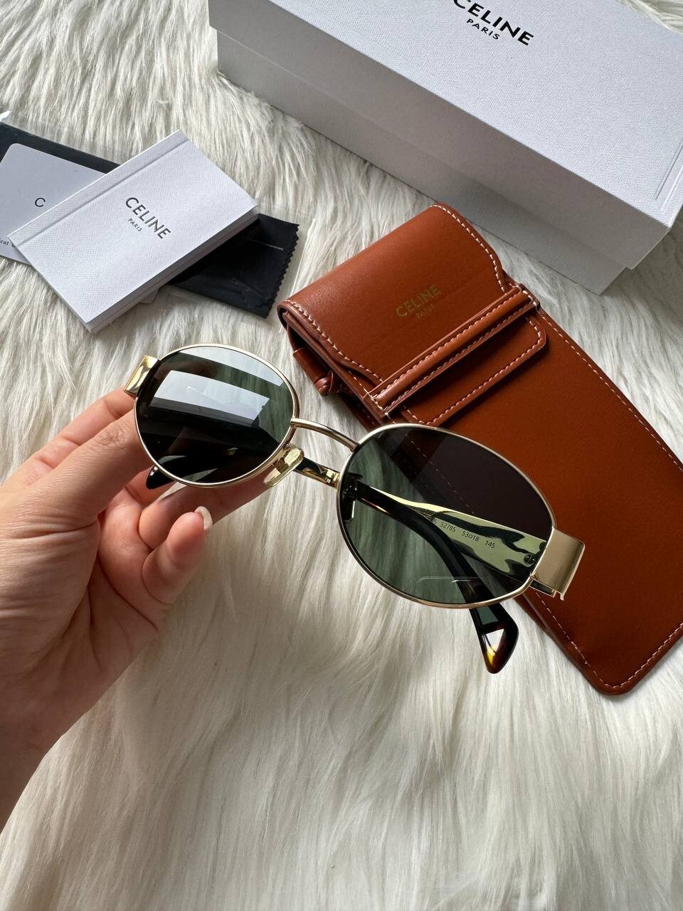Celine Sunglasses Triomphe Gold Metal Fram