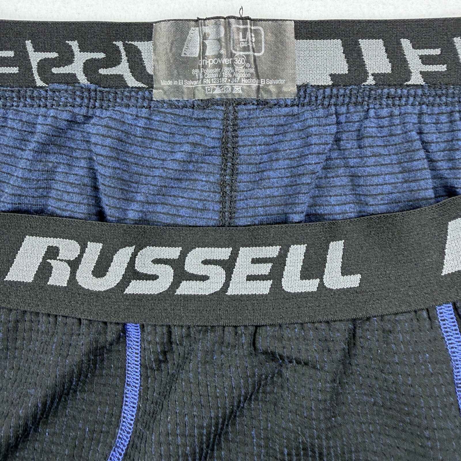 Mens Russell Dri-Power 360 Base Layer Pants Long John Compression Large Black