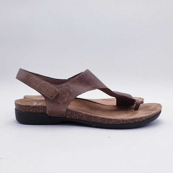 Dansko Reece Brown Leather Sandal Thong Toe Slingback Women’s Size EU 41 US 11
