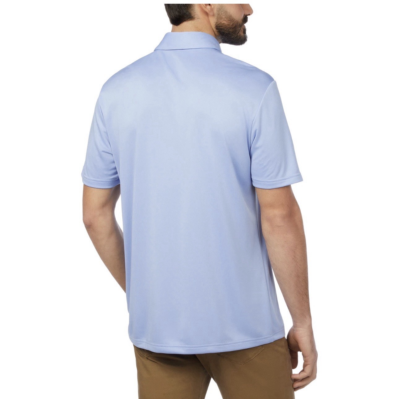 adidas Men’s Regular Fit 3-Button Placket Golf Polo Light Blue. Size Medium