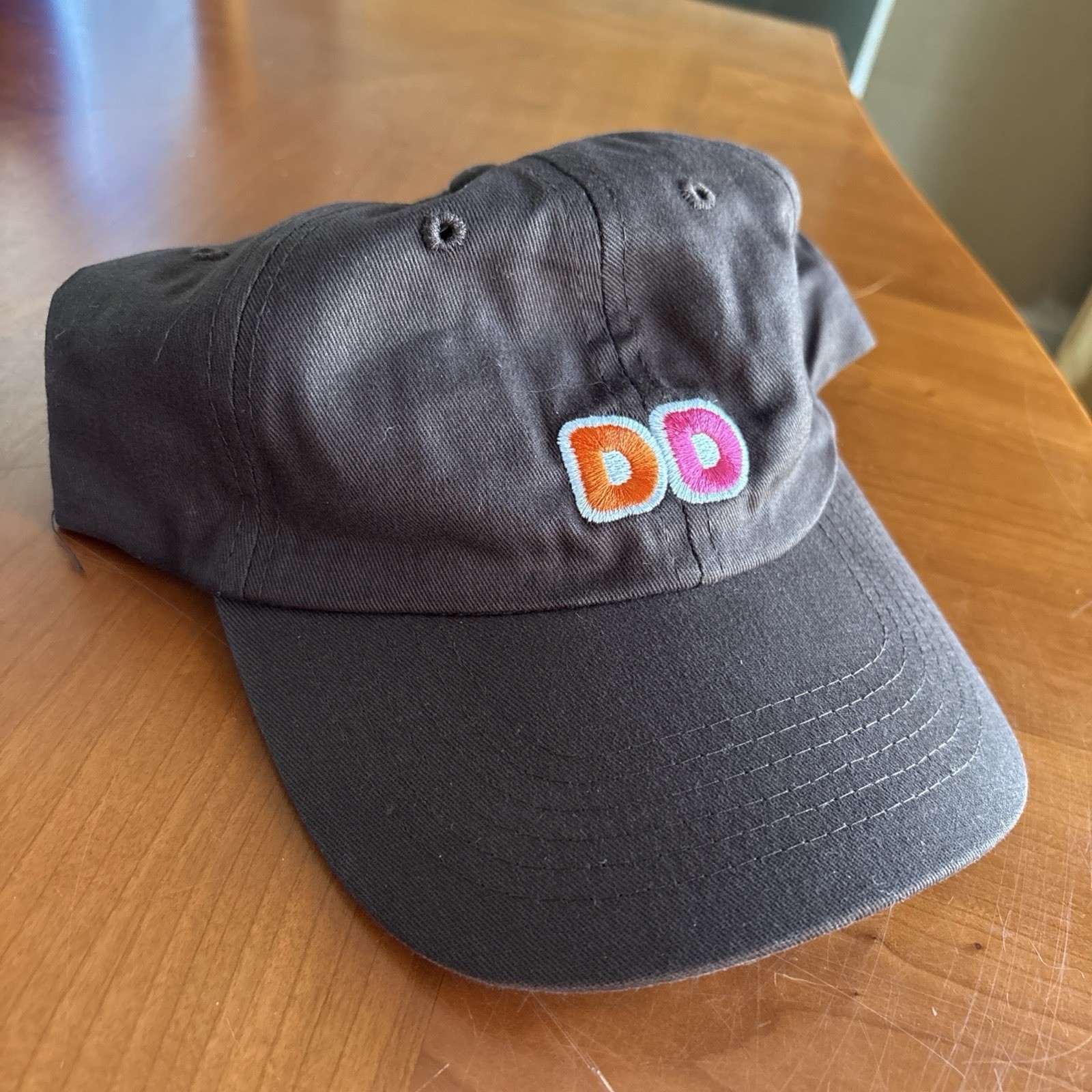 DUNKIN’ DONUTS Hat – BROWN DD DNKN – 100% Cotton – Old Logo – Brand New