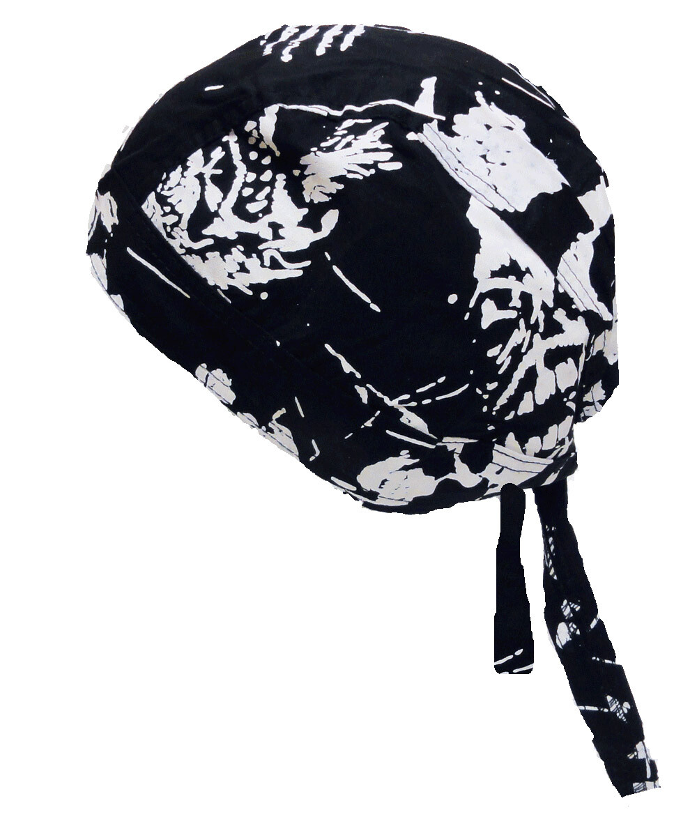 6pc Skull Caps Sweat Do Rag Head Wrap Dew Bandana 100% Cotton Motorcycle Biker