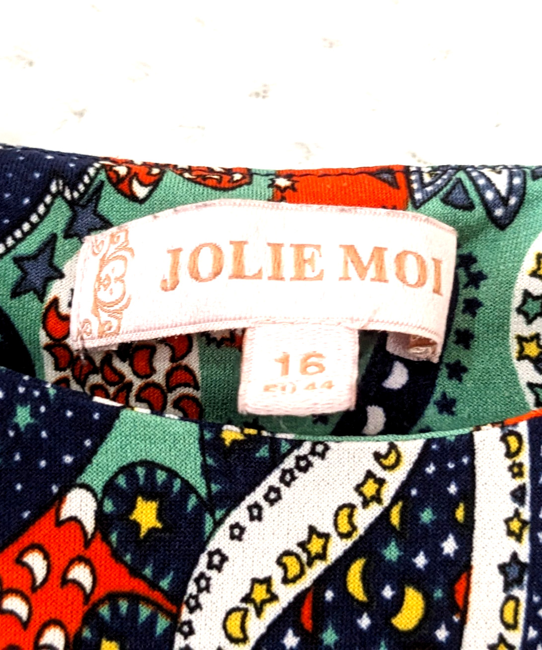 JOLIE MOI Green Multi Paisley Fit Flare Midi Dress UK 16 Ruched Sleeve Occasion