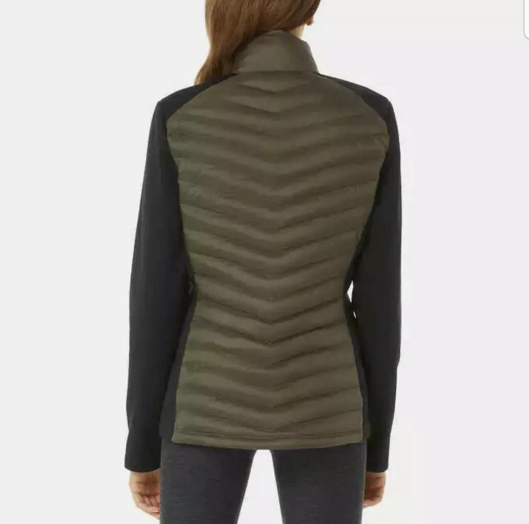 NWT 32 Degrees Heat Women Mixed Media Softshell Jacket Forestwood Green Color