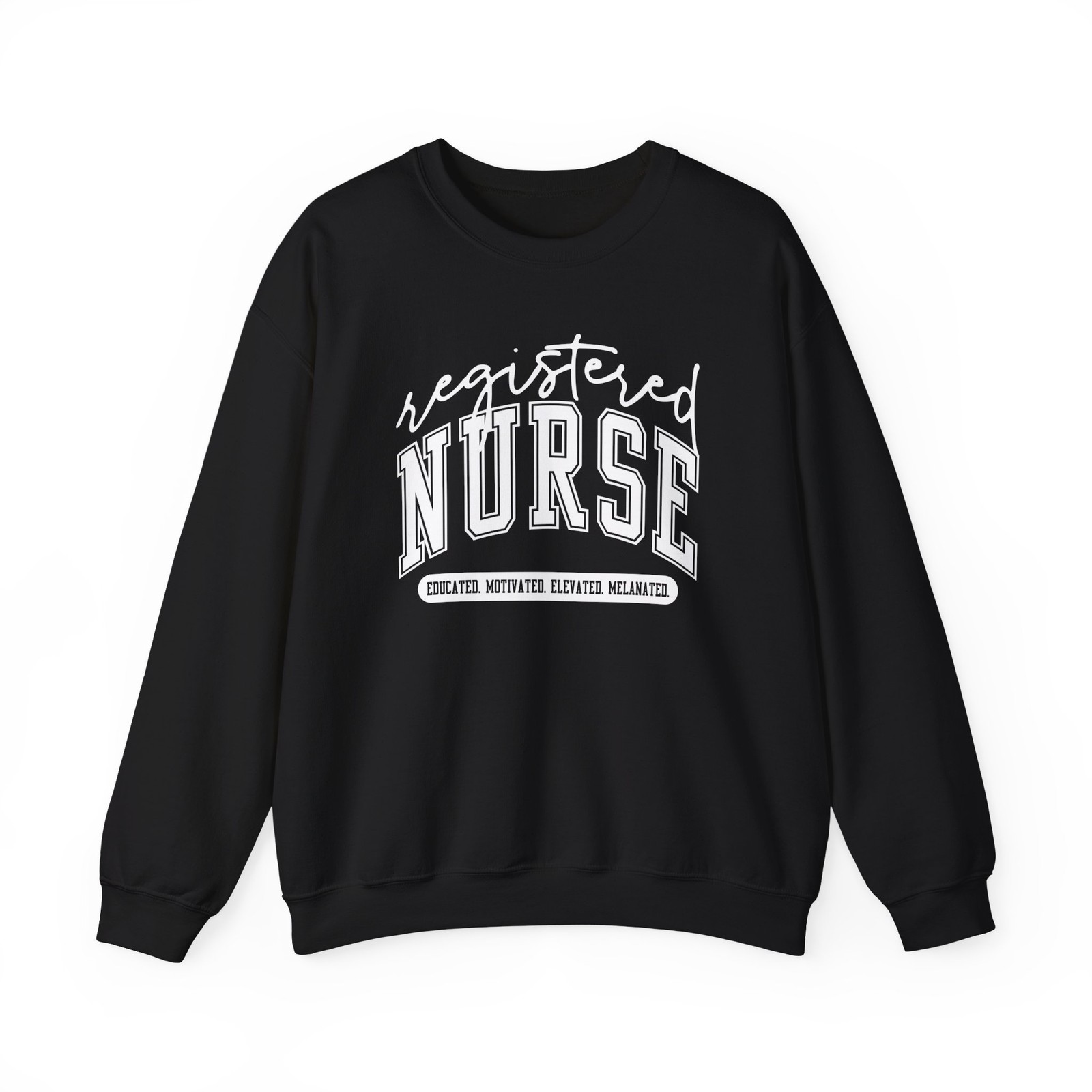 RN Registered Nurse Sweatshirt Melanated Gifts Crewneck Shirt