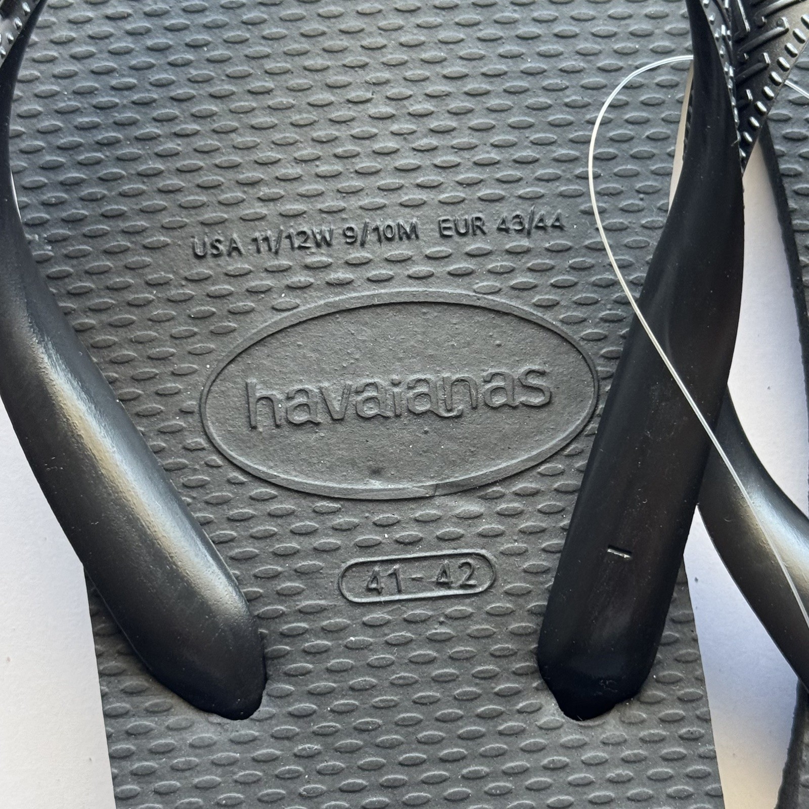 Havaianas Solid Black Flip Flops Men’s Size 9/10 (41-42) NEW Brazil Sandals