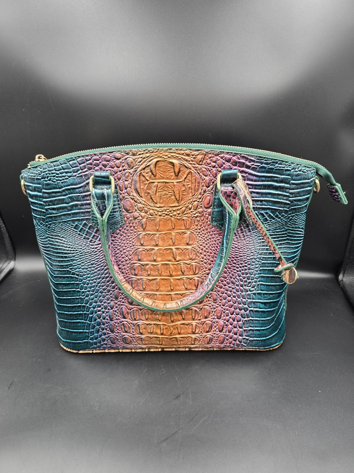 Croc-Embossed Faux Leather Tote