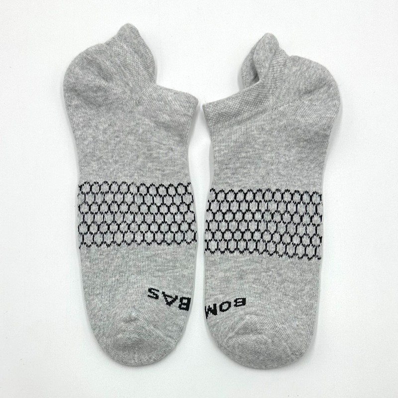 3 Pairs Men’s Marl Honeycomb Cushion Ankle Socks Size Large 9.5-13 Grey BOMBAS