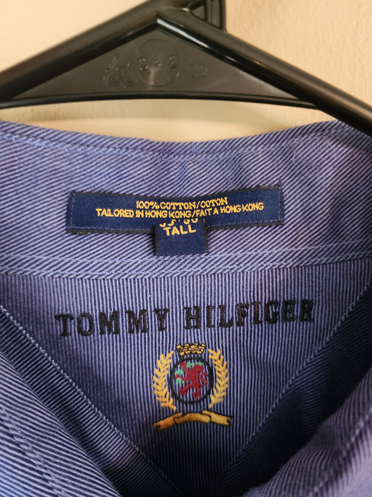 Vintage Tommy Hilfiger Button Down Shirt Men’s Size 17 1/2 Tall 35-36 Purple