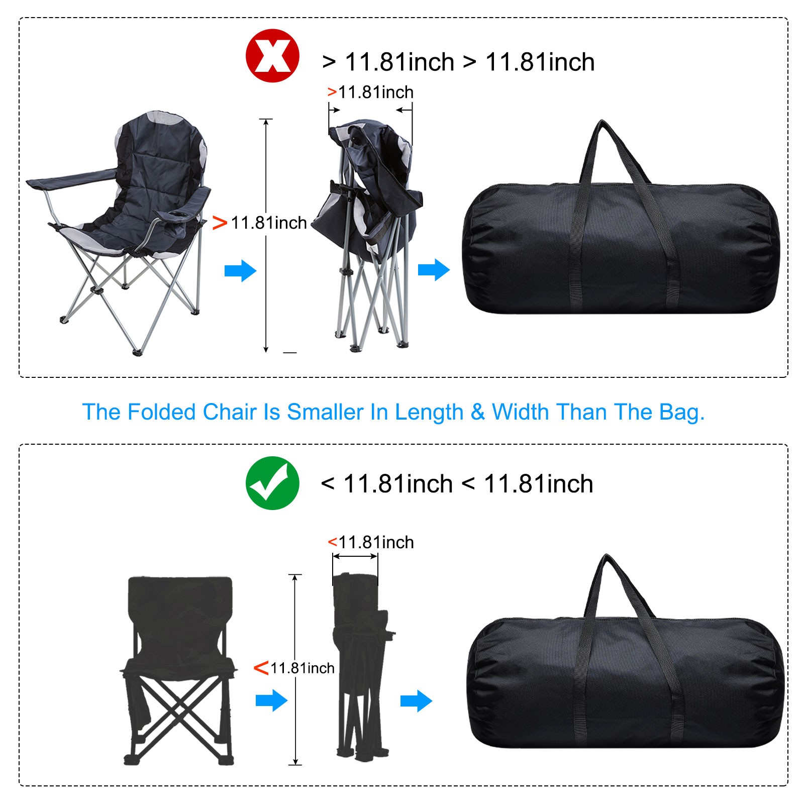 31.49 x 11.81″ Outdoor Duffel Bags Waterproof Camping Storage Bag with Zipper