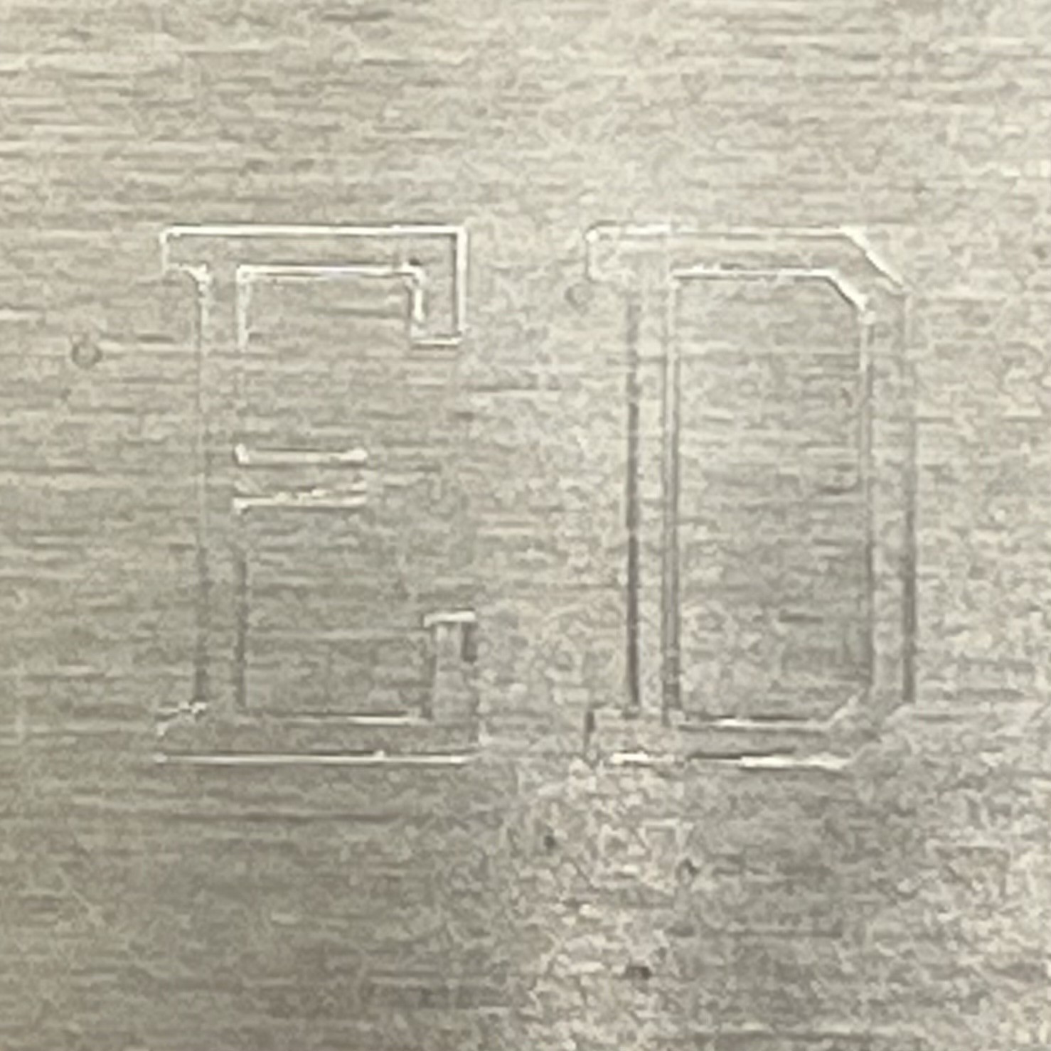 Zippo Money Clip Engraved ED Brushed Silver Tone 2″ Some Scratches