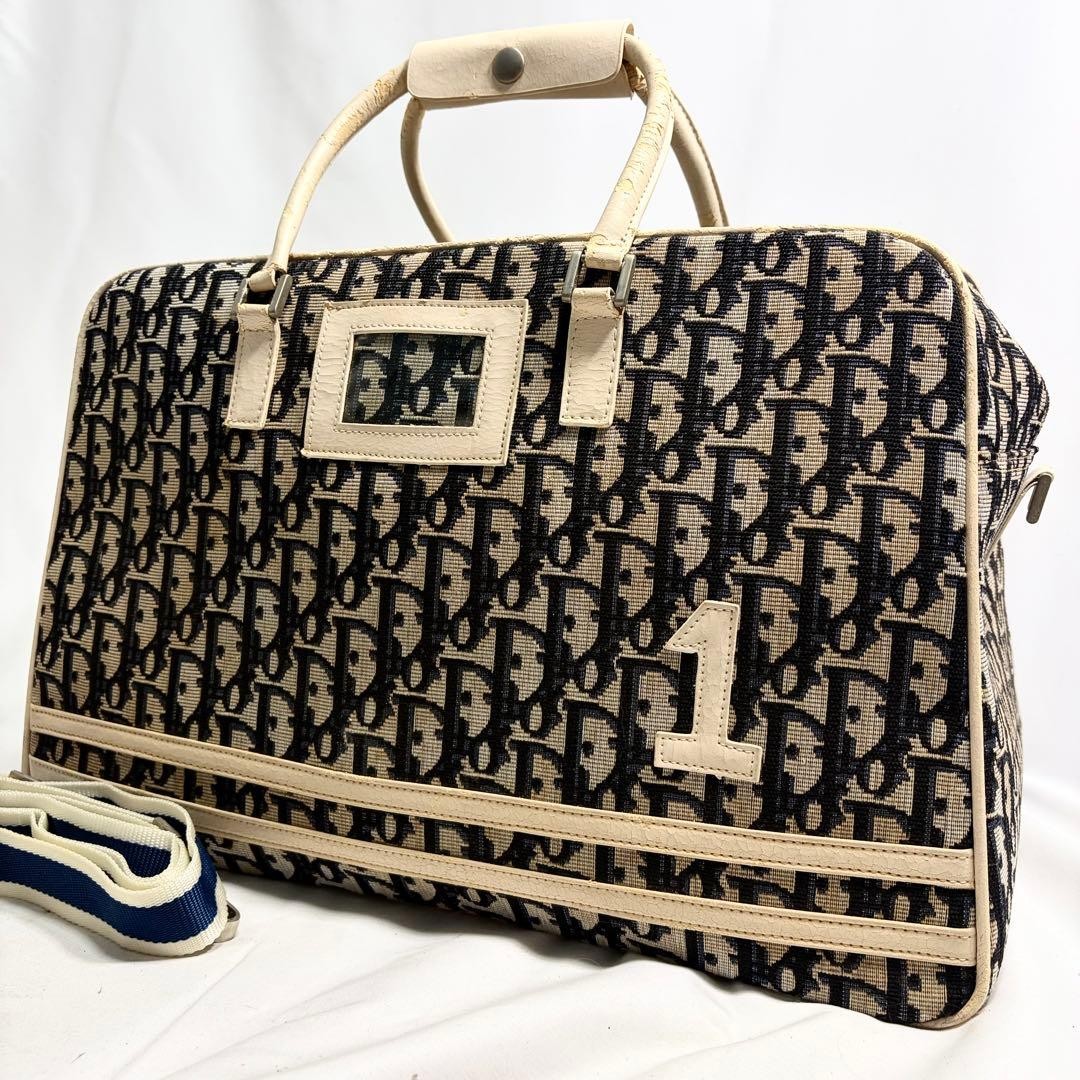 Christian Dior Bag Dior Trotter Boston Shoulder 2WAY Floral Large Capacity